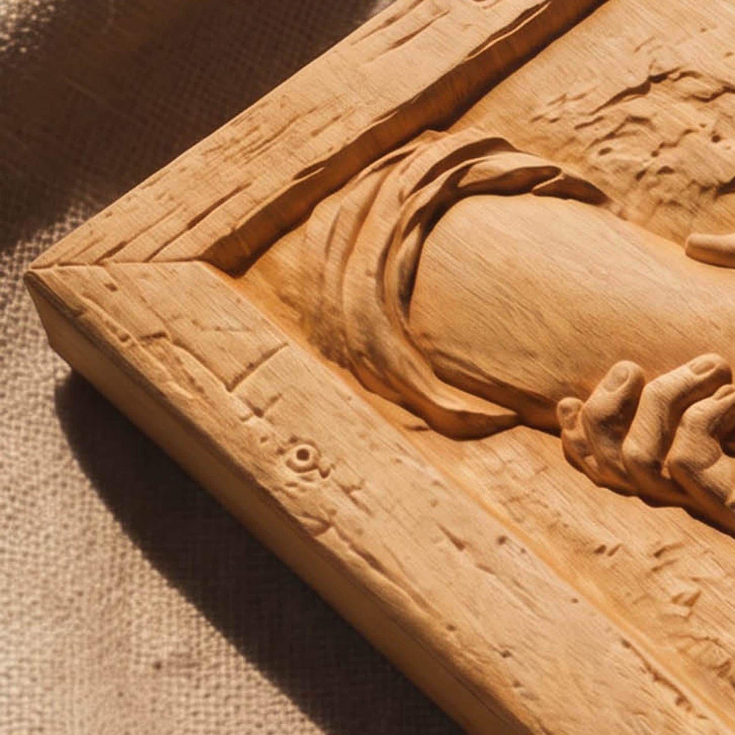 God Helps Wooden Carved Handmade Christian Icon Byzantine Greek Orthodox Home Decor Cretan Holy Carvings