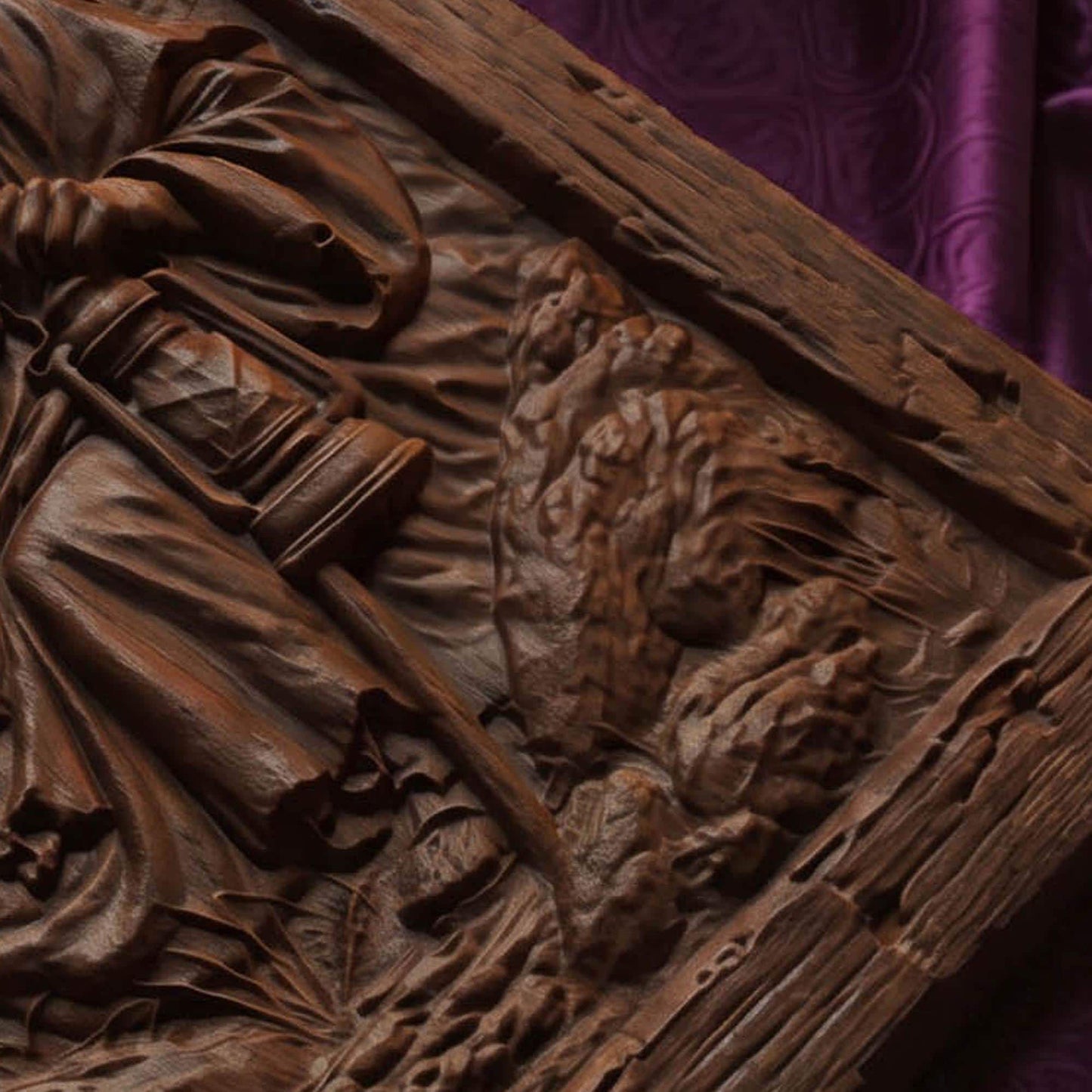 Jesus Christ the Shepherd Wooden Carved Handmade Christian Icon Byzantine Greek Orthodox Home Decor Cretan Holy Carvings