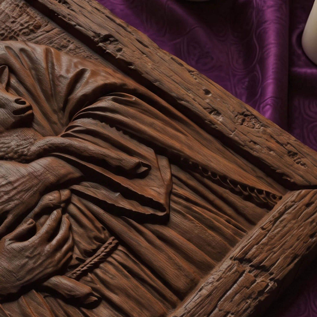 Jesus Holding Lamb Wooden Carved Handmade Christian Icon Byzantine Greek Orthodox Home Decor Cretan Holy Carvings