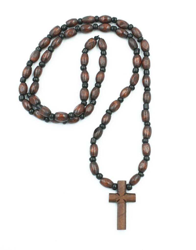 Neck Cross Wooden Carved Handmade Jewelry.