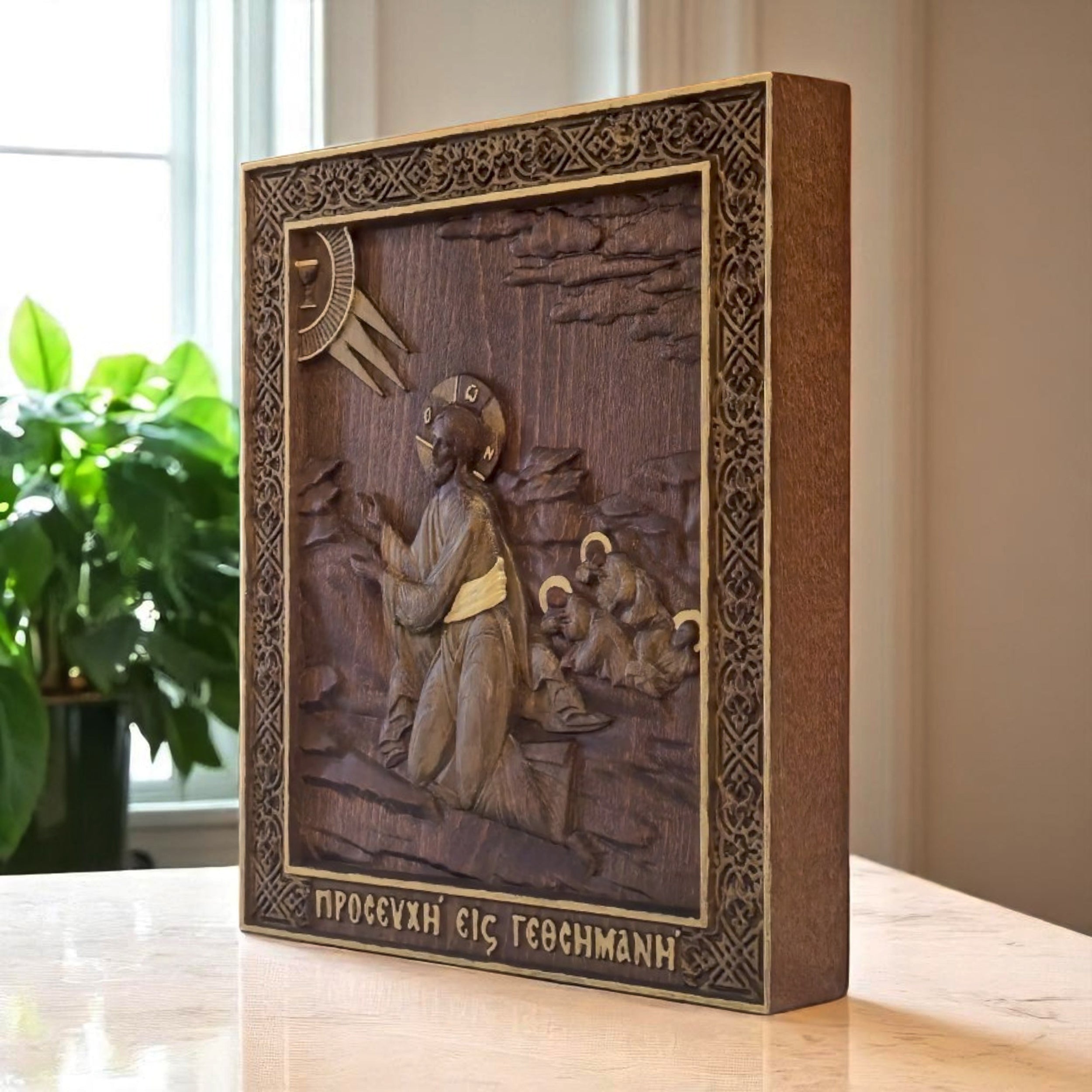 Saint George Wooden Carved Handcrafted Christian Religious Icon