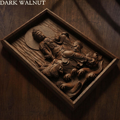 Asian Entity No 16 Wooden Bas Relief | Wood Panel Art | Sculptural Gift Idea