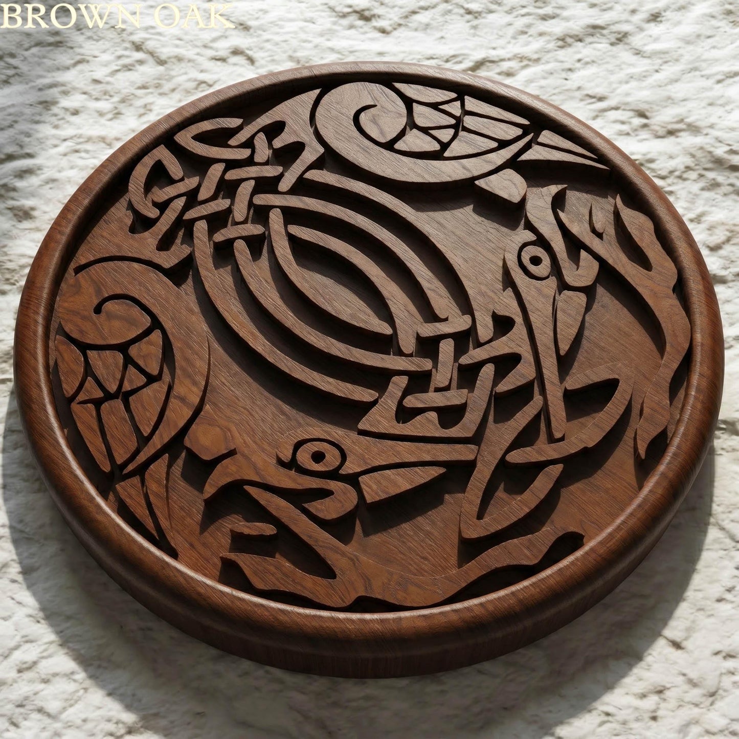 Birds Tribal in Plate Framed Bas Relief | Wooden Birds Carving | Sculptural Gift Idea
