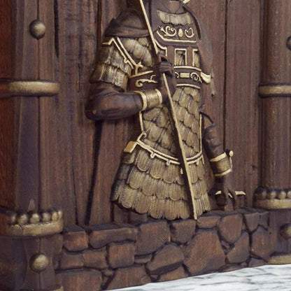 Saint Nikitas Wooden Carved Handcrafted Christian Religious Icon. Byzantine Home Wall Art Decor Gift. Orthodox Greek Woodcarving Sculpture.