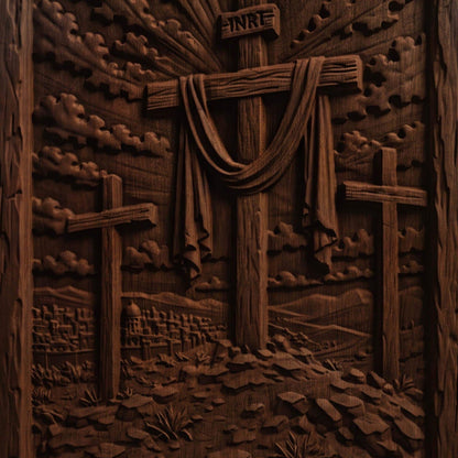 Jesus Christ Ultimate Sacrifice Wooden Carved Handmade Christian Icon  Byzantine Greek Orthodox Home Art Decor Cretan Holy Carvings