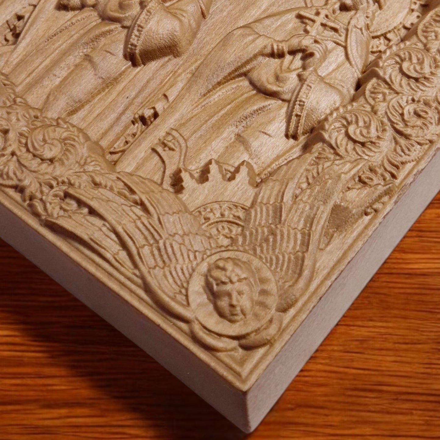 Saints Sophia Faith Hope Love Wooden Carved Handcrafted Christian Religious Icon. Byzantine Home Wall Art Decor Gift. Orthodox Greek Woodcarving Sculpture.