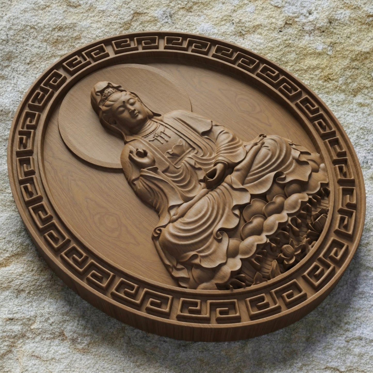 Asian Entity 14 Handmade Wooden Carving. Home Gift Wall Art Mythological Decor.