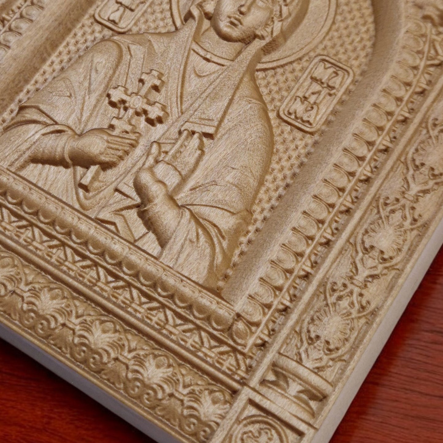 Saint Marina Wooden Carved Handcrafted Christian Religious Icon. Byzantine Home Wall Art Decor Gift. Orthodox Greek Woodcarving Sculpture.