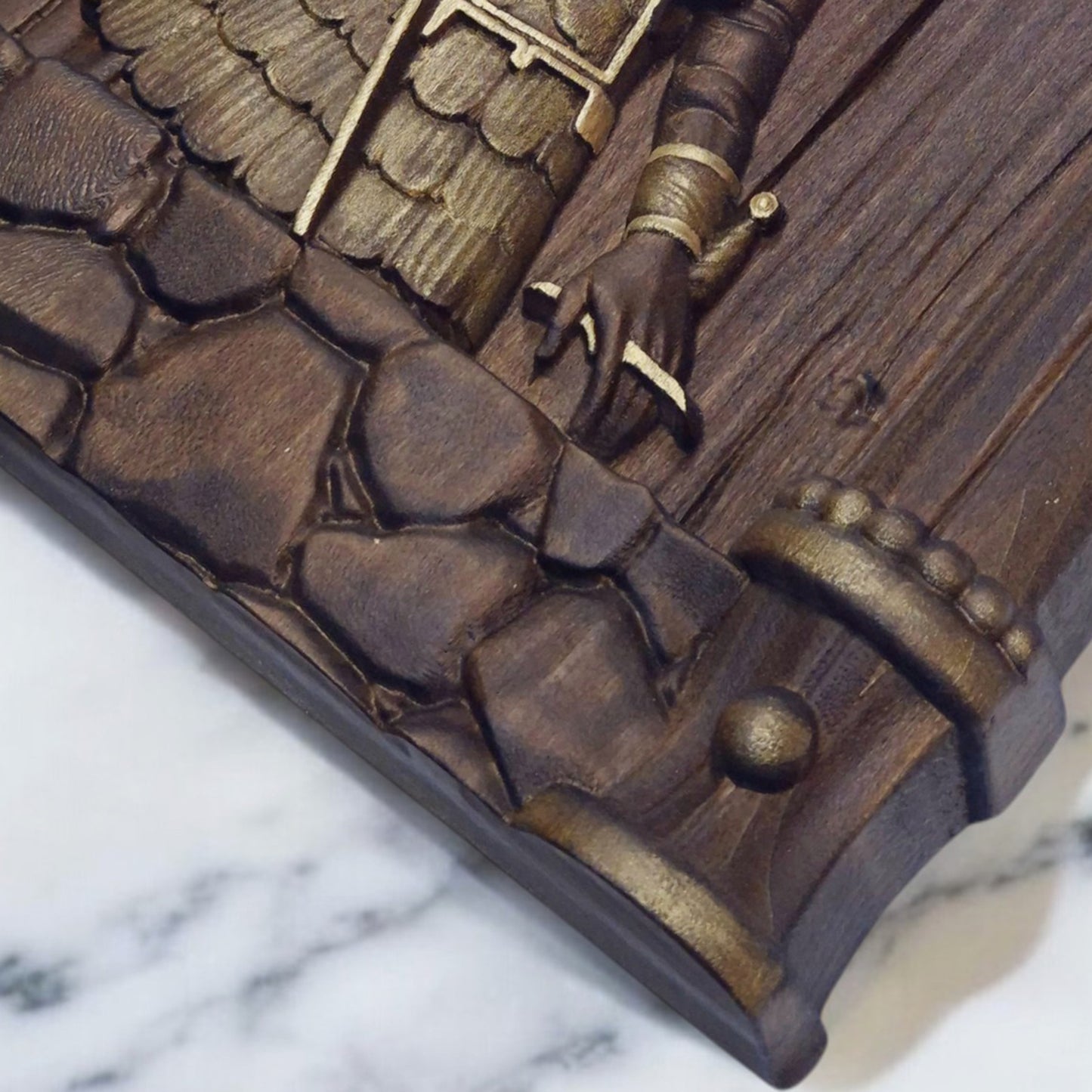 Saint Nikitas Wooden Carved Handcrafted Christian Religious Icon. Byzantine Home Wall Art Decor Gift. Orthodox Greek Woodcarving Sculpture.