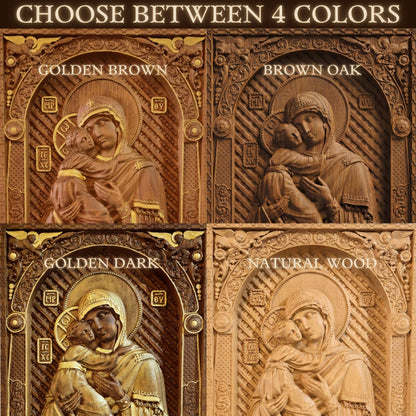 Святой Феодор Тирон. Деревянная резная христианская икона ручной работы. Византийский греческий православный домашний декор.