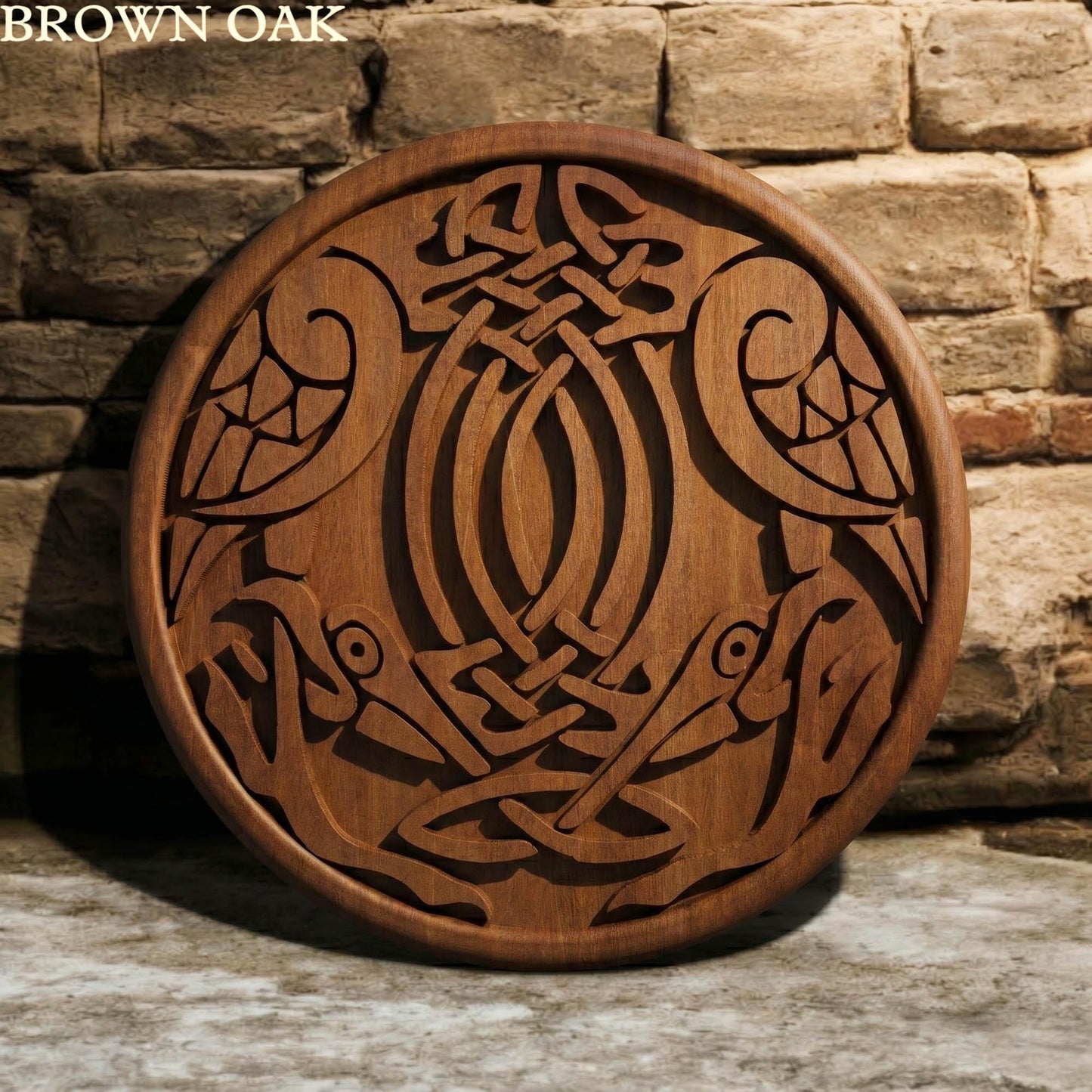 Birds Tribal in Plate Framed Bas Relief | Wooden Birds Carving | Sculptural Gift Idea