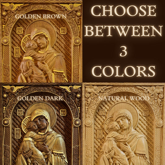 Jesus Christ Great High Priest Wooden Carved Handcrafted Christian Religious Icon. Byzantine Home Wall Art Decor Gift. Orthodox Greek Woodcarving Sculpture.