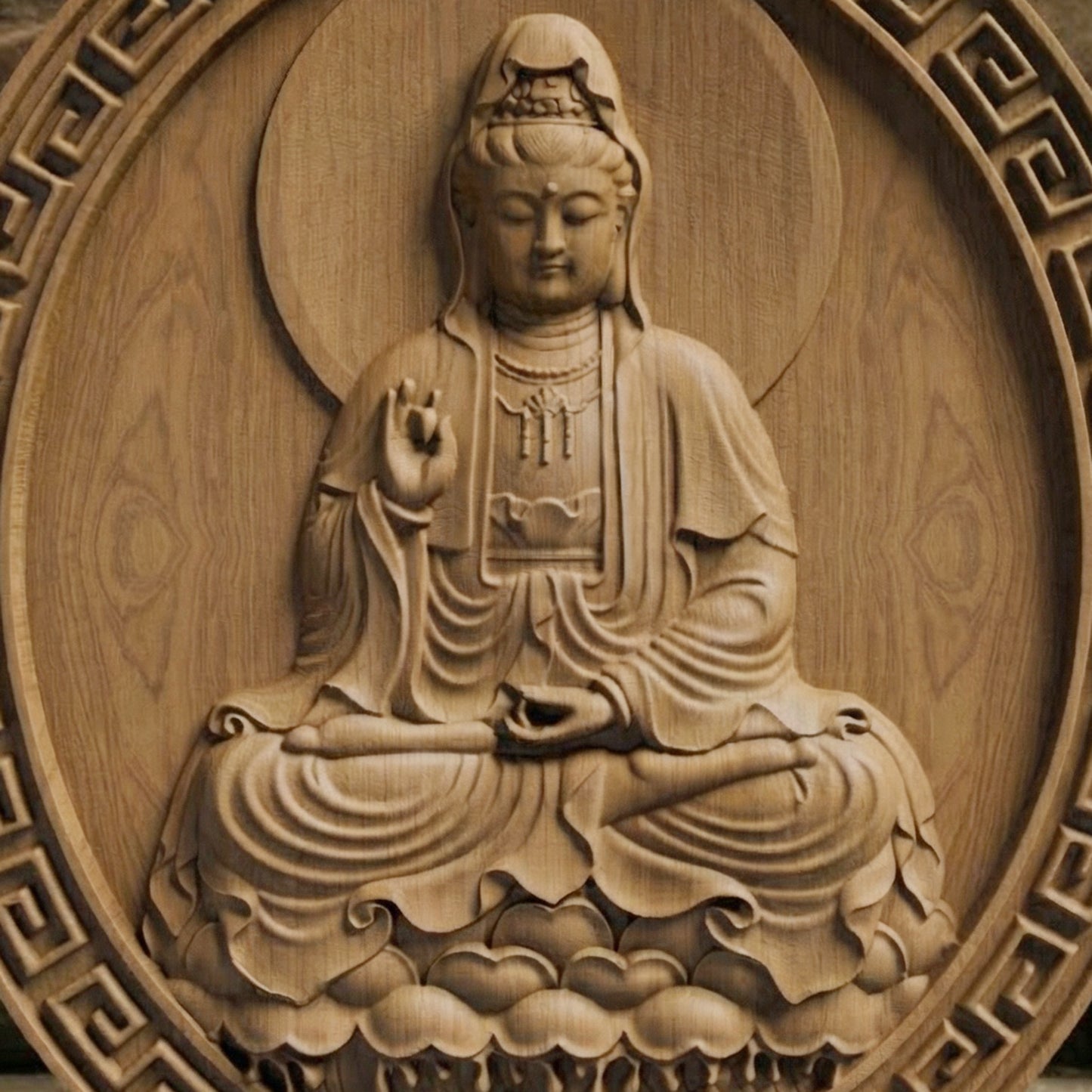 Asian Entity 14 Handmade Wooden Carving. Home Gift Wall Art Mythological Decor.