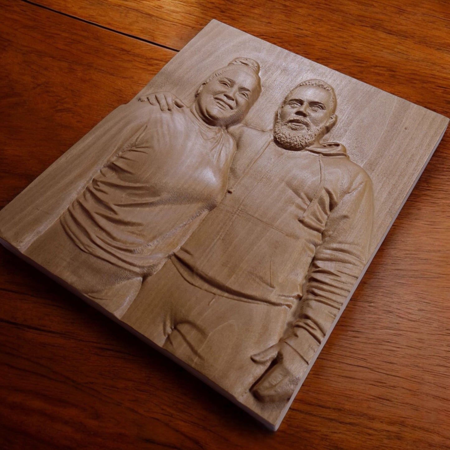 Custom Wooden Carving from Photo. Personalized Handcrafted Portrait from Picture.