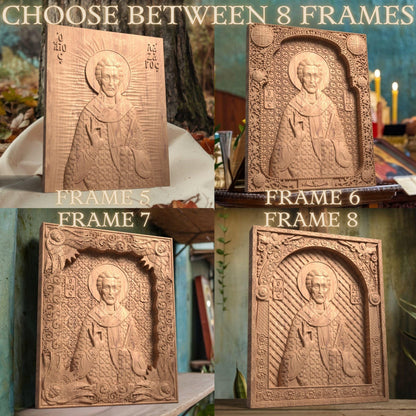 Saint Lazarus Wooden Carved Handcrafted Christian Religious Icon. Byzantine Home Wall Art Decor Gift. Orthodox Greek Woodcarving Sculpture.