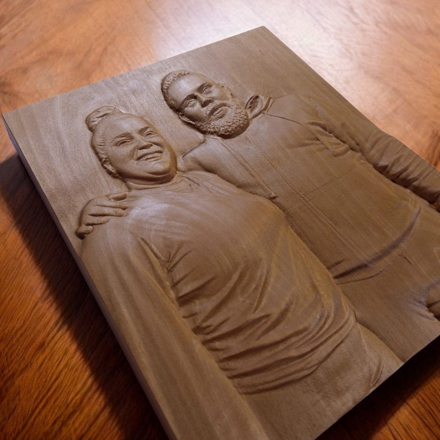 Custom Wooden Carving from Photo. Personalized Handcrafted Portrait from Picture.
