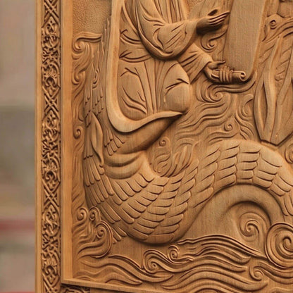 Prophet Jonah Wooden Carved Handmade Christian Icon. Byzantine Greek Orthodox Home Decor.