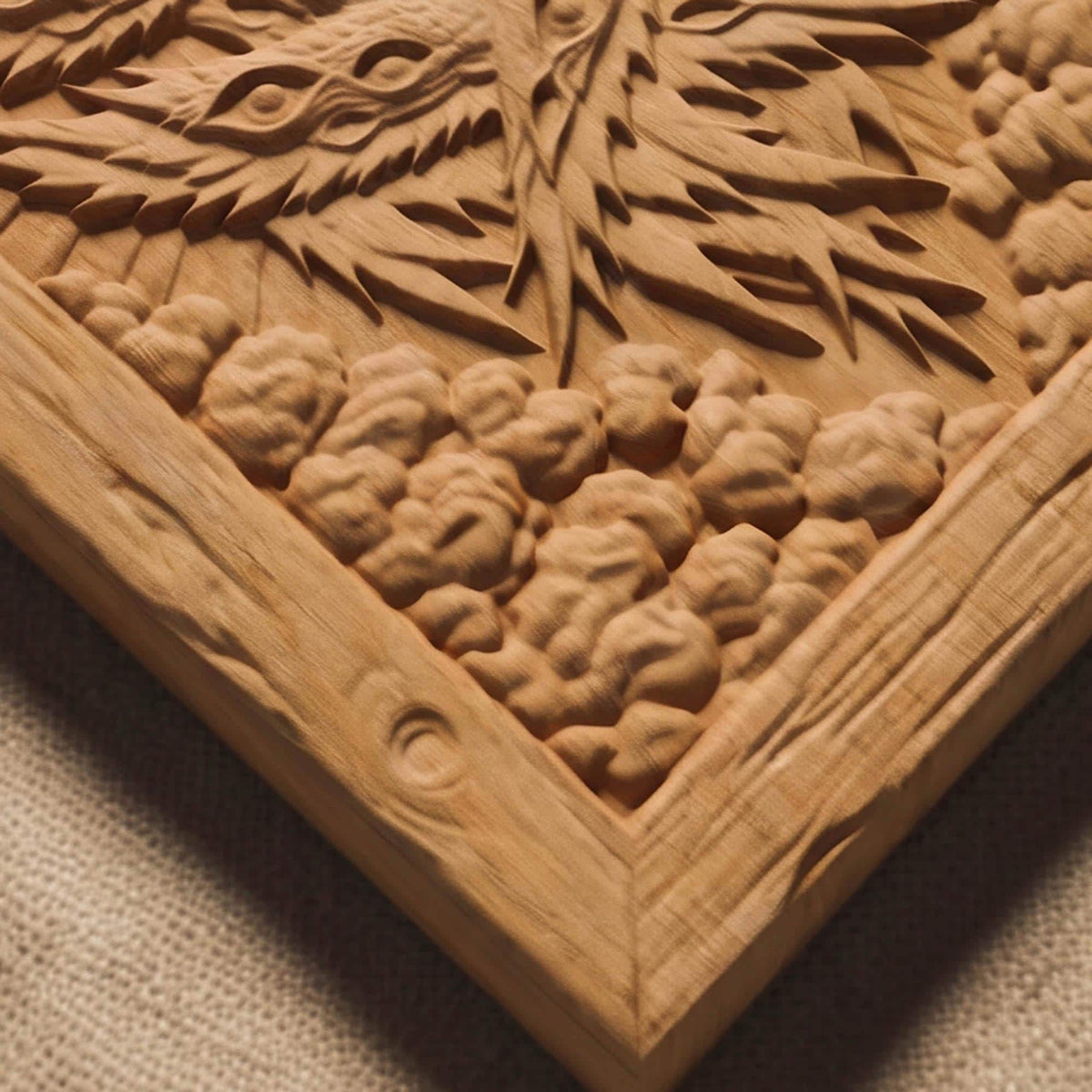 Seraphim Wooden Carved Handmade Christian Icon  Byzantine Greek Orthodox Home Decor Cretan Holy Carvings