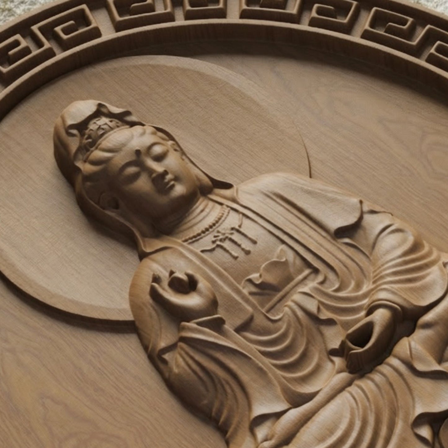 Asian Entity 14 Handmade Wooden Carving. Home Gift Wall Art Mythological Decor.
