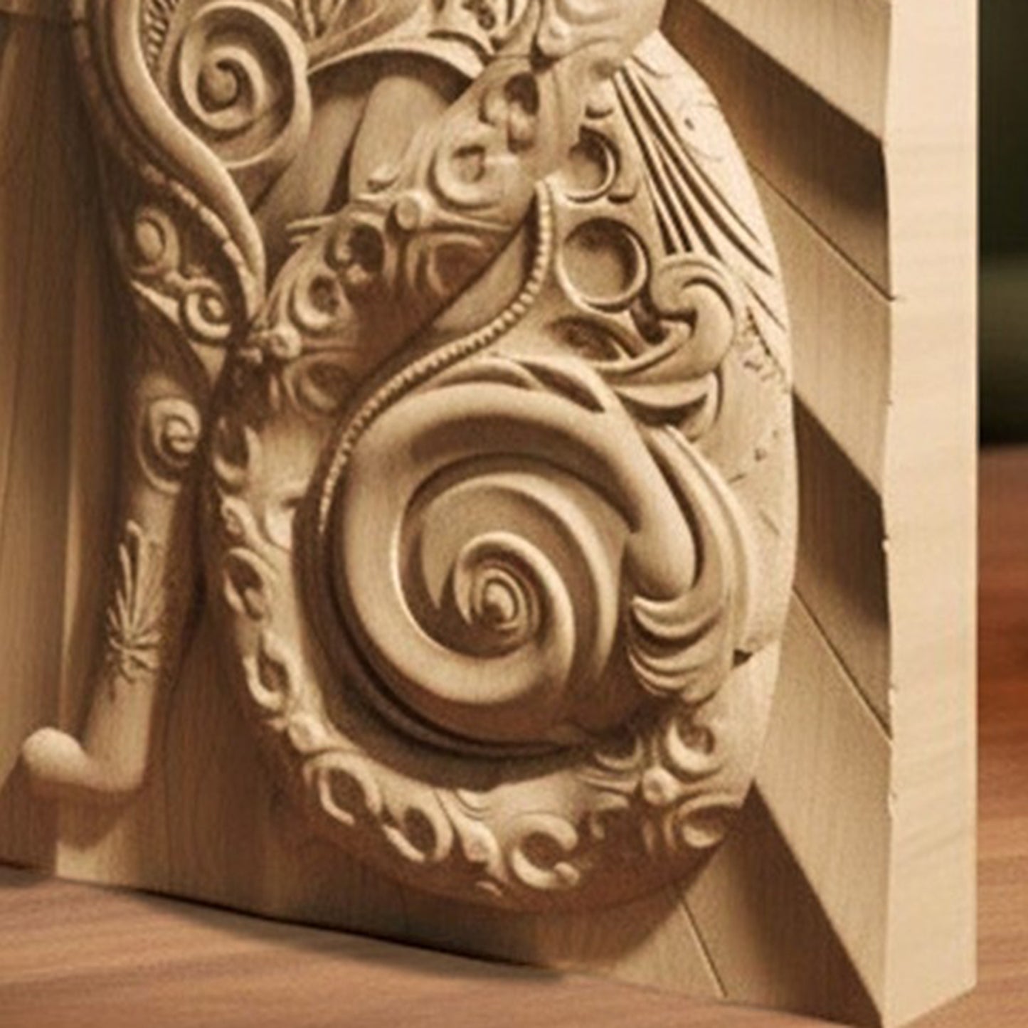 Cat Tribal Handmade Wooden Carving. Other Home Gift Wall Art Decor.