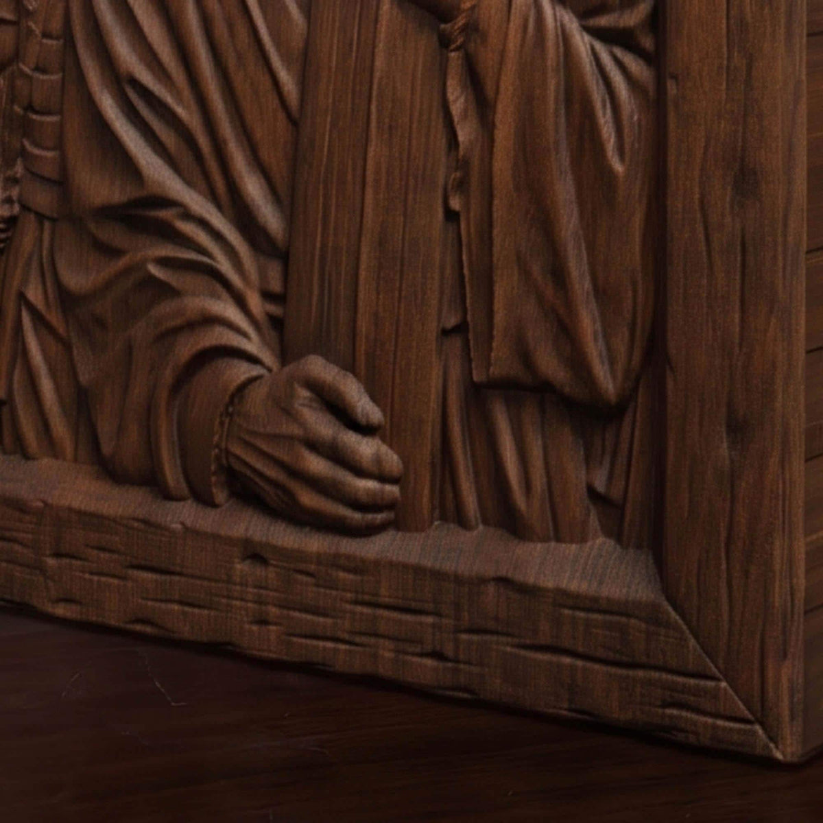 Jesus Christ Carries his Cross Wooden Carved Handmade Christian Icon  Byzantine Greek Orthodox Home Decor Cretan Holy Carvings