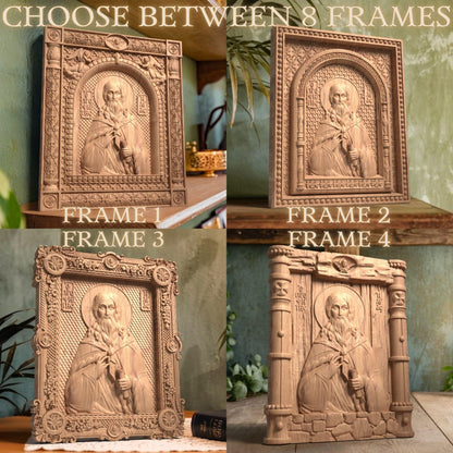 Prophet Elijah Wooden Carved Handcrafted Christian Religious Icon. Byzantine Home Wall Art Decor Gift. Orthodox Greek Woodcarving Sculpture.