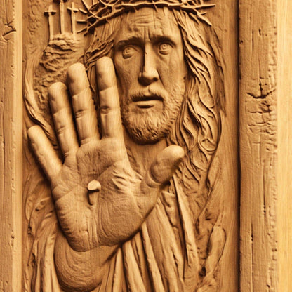 Jesus Christ Wound Wooden Carved Handmade Christian Icon  Byzantine Greek Orthodox Home Art Decor Cretan Holy Carvings
