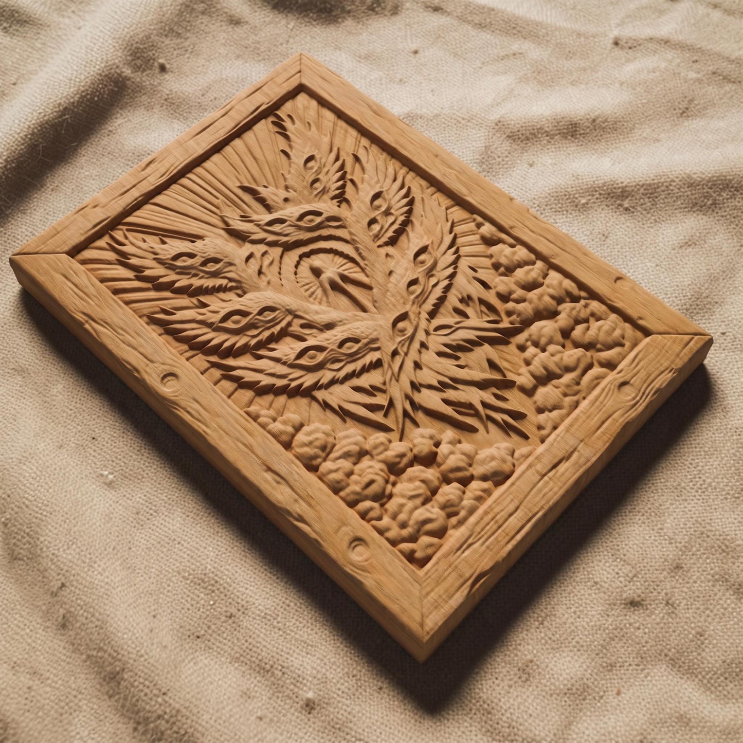 Seraphim Wooden Carved Handmade Christian Icon  Byzantine Greek Orthodox Home Decor Cretan Holy Carvings