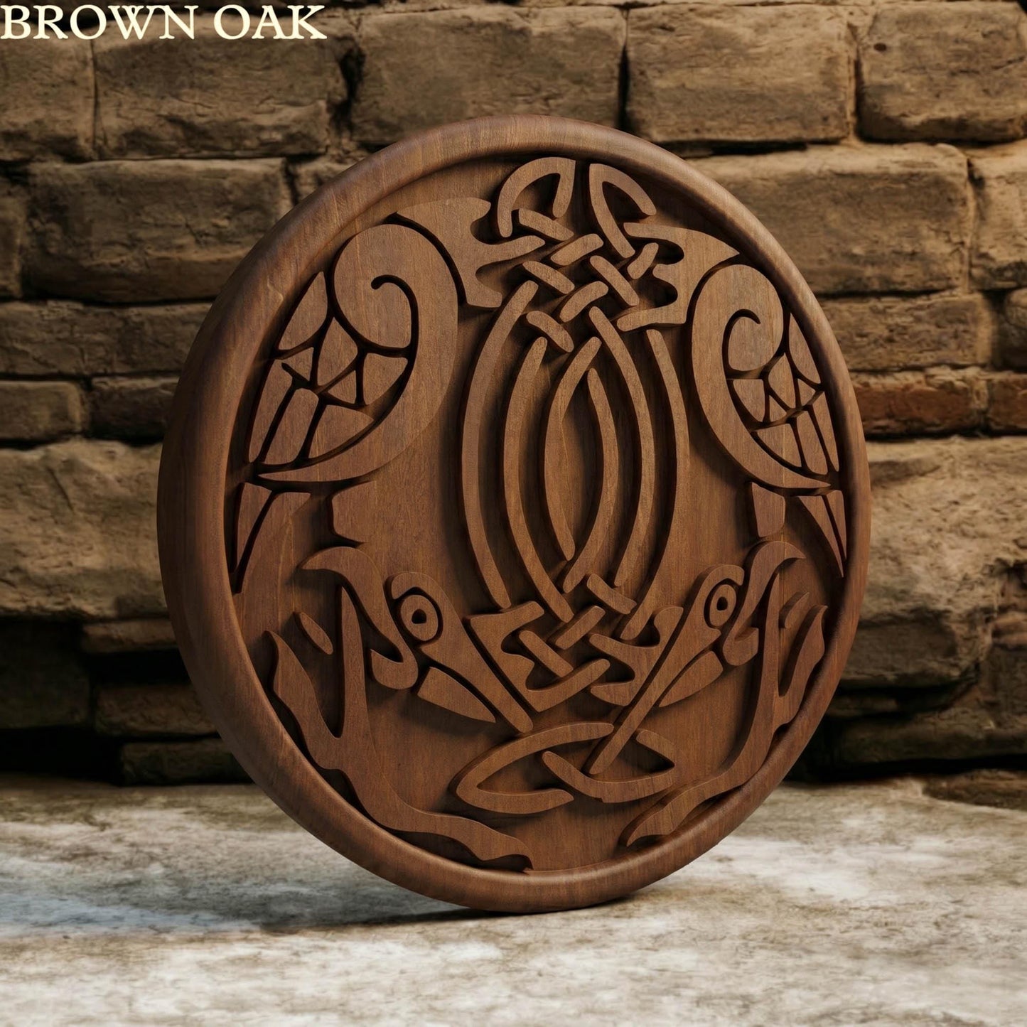 Birds Tribal in Plate Framed Bas Relief | Wooden Birds Carving | Sculptural Gift Idea