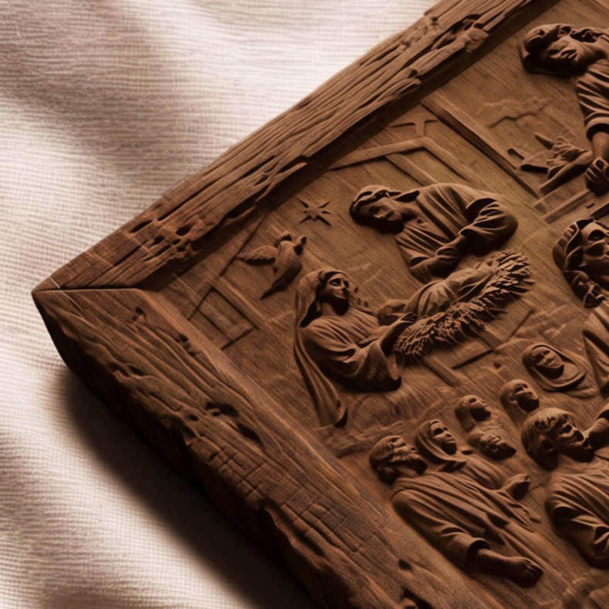 The Life of Jesus Christ Wooden Carved Handmade Christian Icon  Byzantine Greek Orthodox Home Decor Cretan Holy Carvings