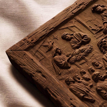 The Life of Jesus Christ Wooden Carved Handmade Christian Icon  Byzantine Greek Orthodox Home Decor Cretan Holy Carvings