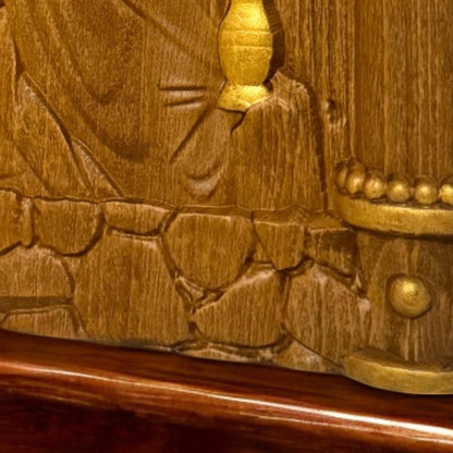 Saint Anastasia Wooden Carved Handcrafted Christian Religious Icon. Byzantine Home Wall Art Decor Gift. Orthodox Greek Woodcarving Sculpture.